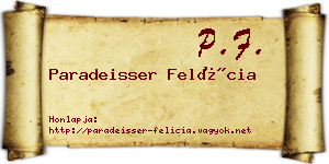 Paradeisser Felícia névjegykártya